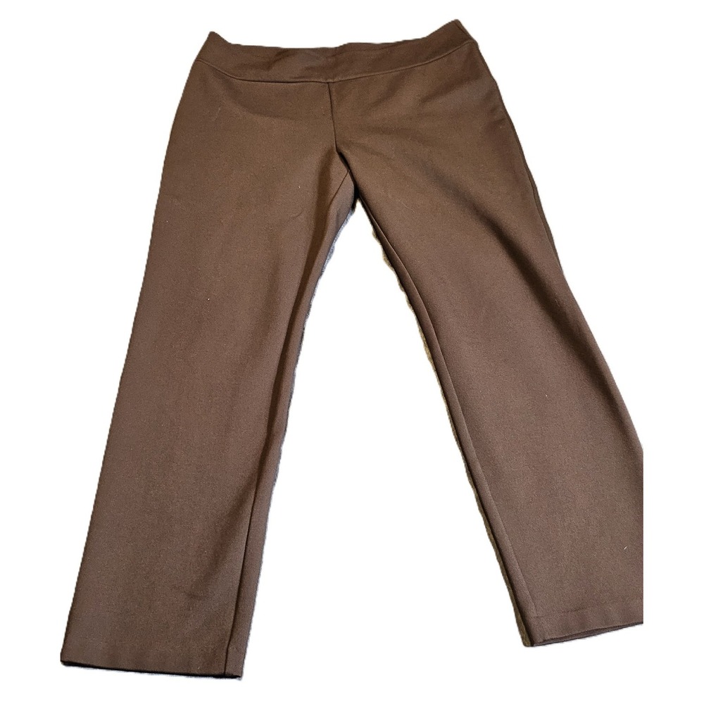 Soft Surroundings Womens Brown Pull On Straight Leg Leggings XL 1-01318 Business